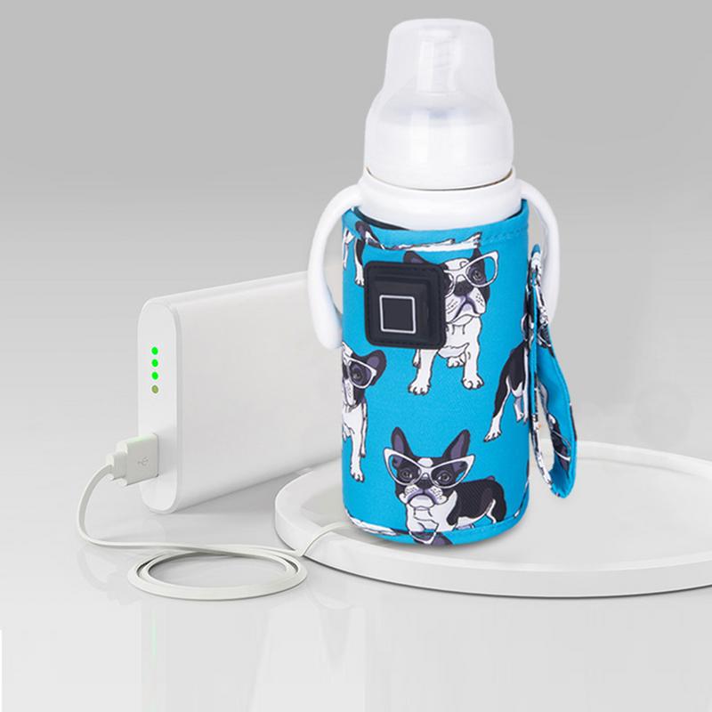 Calentador de biberón de leche para alimentación de bebé, bolsa térmica para cochecito de viaje, bolsa aislada, suministros de lactancia, enchufe USB