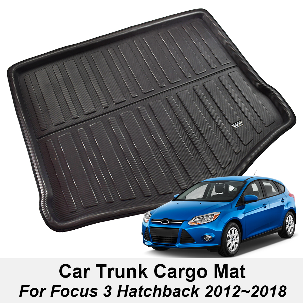 Tylna wykładzina bagażnika do Ford Focus 2012-2018 Hatch Boot Mat Dywan podłogowy