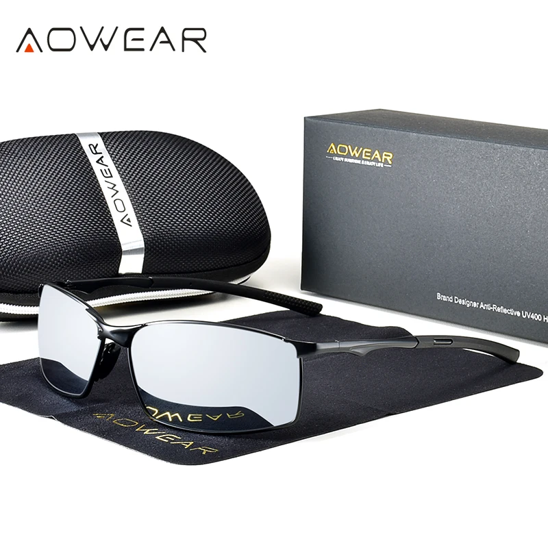 AOWEAR брендовые поляризационные солнцезащитные очки UV400 для мужчин и женщин, классические HD очки для вождения на открытом воздухе, роскошные повседневные очки, очки высокого качества Oculos