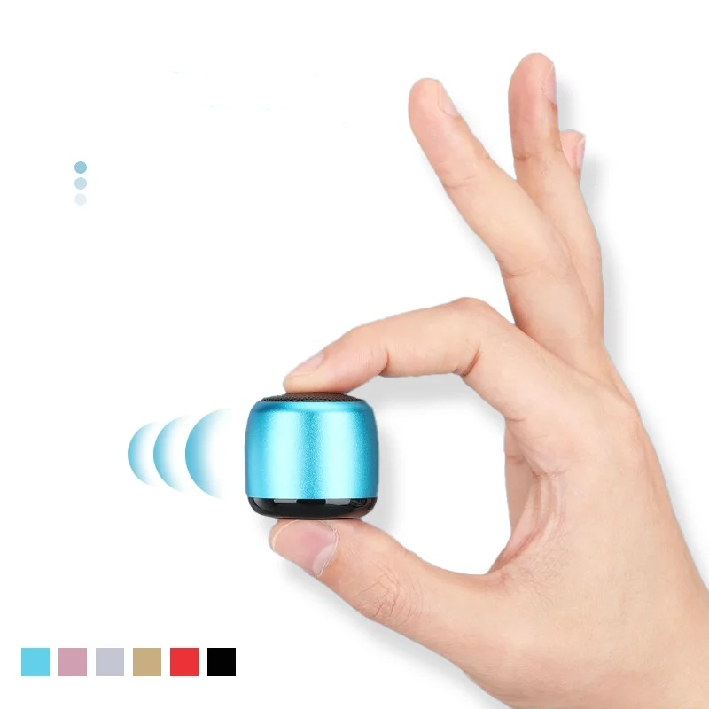 Mini Bluetooth-compatible  Speaker Portable Intelligent One Drag Two Small Steel Cannon Metal Wireless Bluetooth Sound Subwoofer