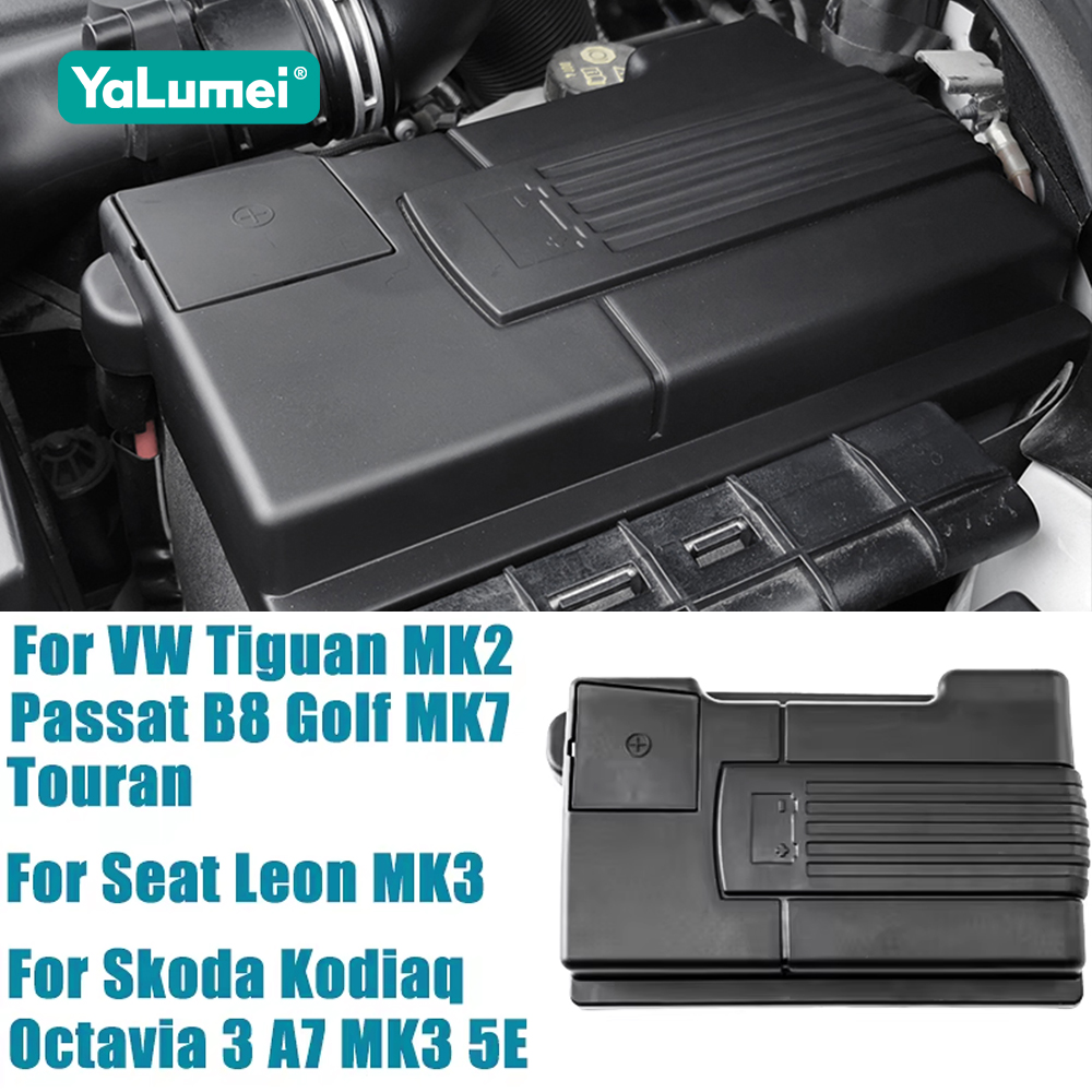 For Tiguan 2 Passat B8 Golf Sportsvan Mk7 Touran Car Electrode Engine Battery Cover Protection Cap Waterproof Protector Shell