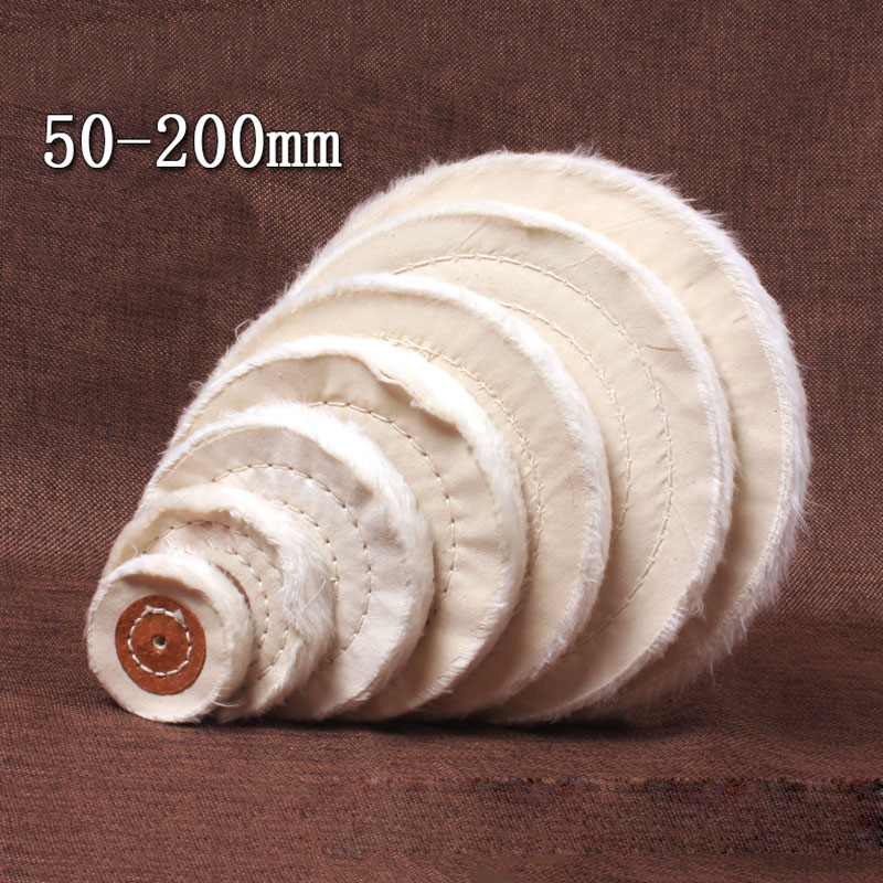 Tuch Polieren Polieren Rad Arbor Puffer Polnischen Schleifer Pad Matte Weiß Schleifen Schleif Kopf Schleif Polieren Rad 50-200mm