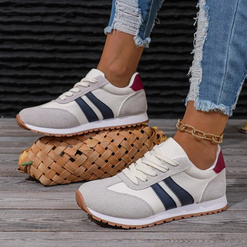 Novos sapatos casuais moda all-match tênis de corrida superfície de pano respirável leve esportes sapatos femininos zapatos de mujer