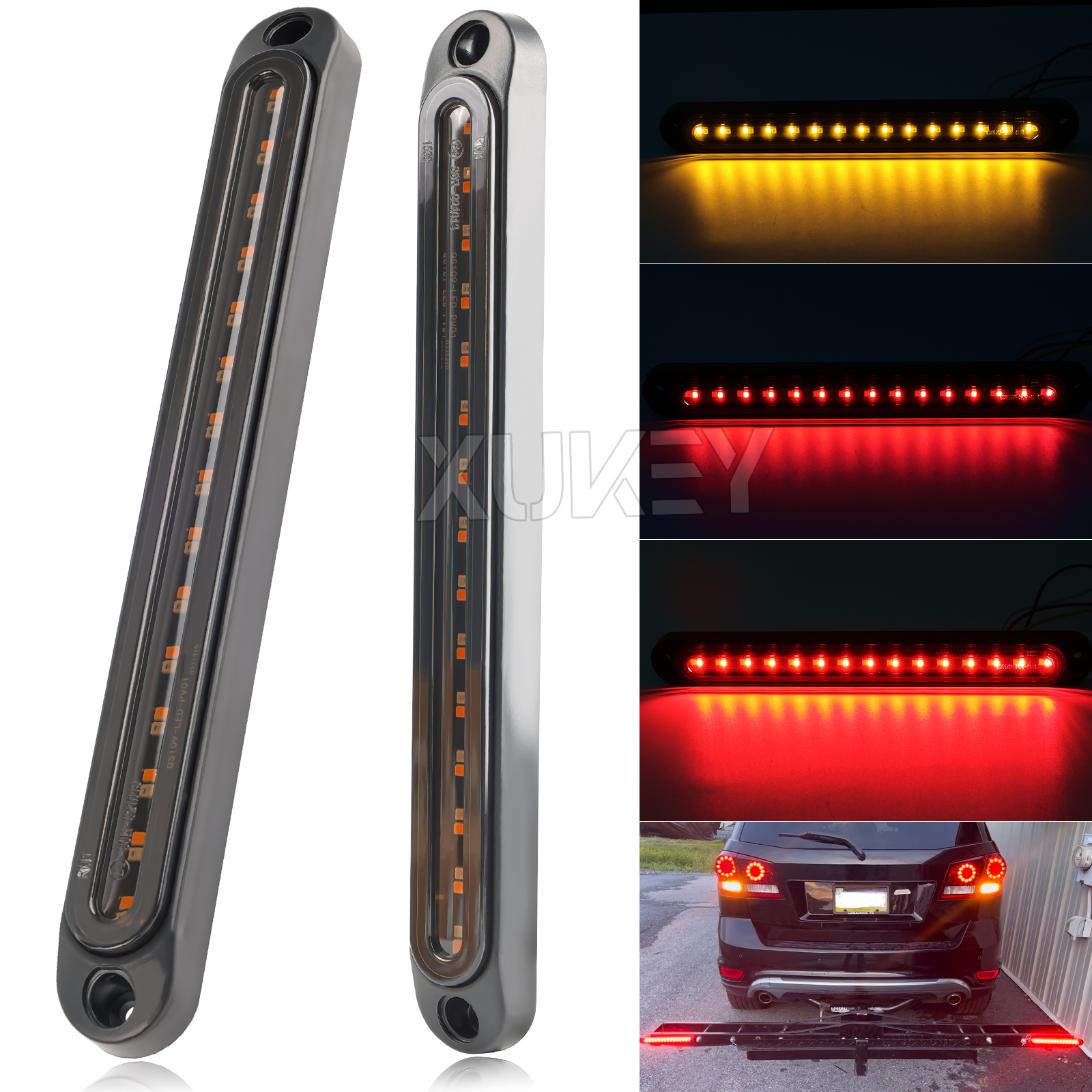 10 inch Truck Trailer Strip Running Brake Achter Vloeiende Richtingaanwijzer Achterlichtbalk