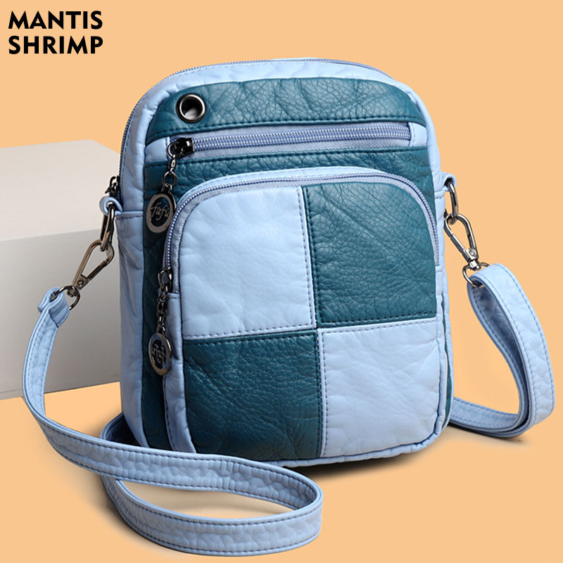 Torebki damskie Vintage miękka torba na ramię ze skóry PU wiele kieszeni Mini torba Crossbody dla kobiet 2022 projektant nowe małe torby na telefon