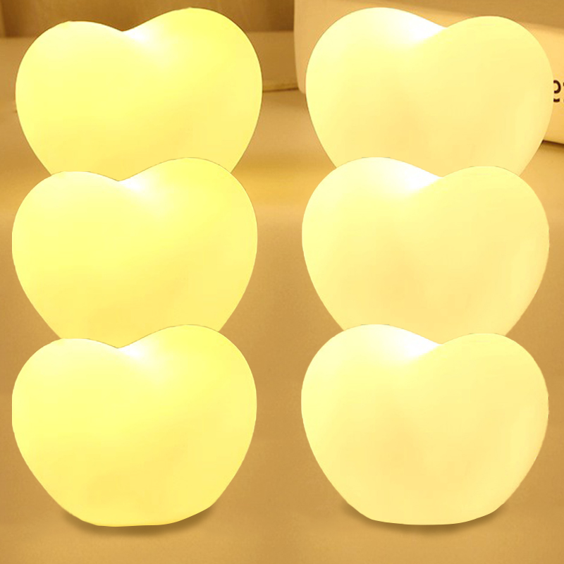 Romantyczna Kreatywna Lampka LED w Kształcie Serca 3D, Lampka Nocna na Tort Weselny, Ozdoba, Prezent na Urodziny, Boże Narodzenie, Dekoracja Domu, Lampka Ambientowa, Pudełko Prezentowe