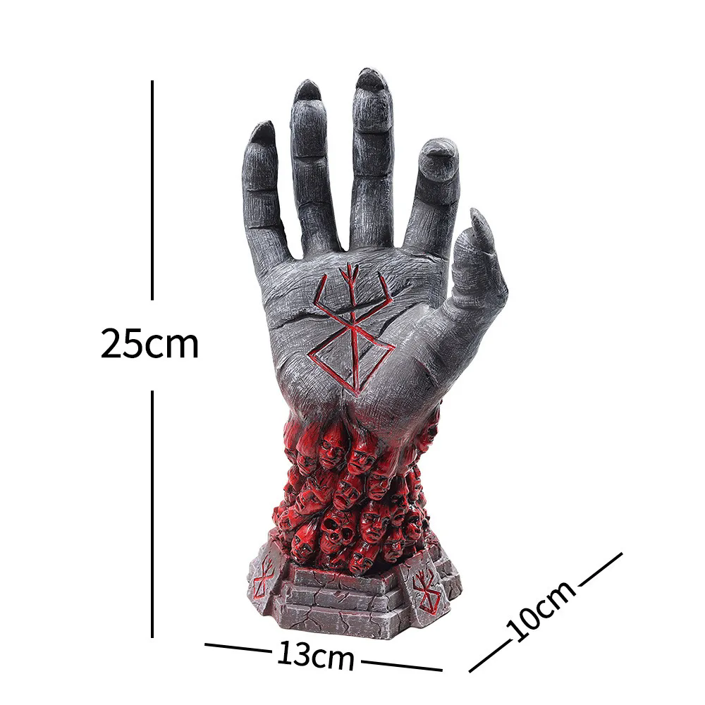 Berserker Figur Hand Gottes Statue Anime Handwerk Harz Ornament Halloween Skelett Figur Handwerk Schreibtisch Dekoration Gruselige Requisiten
