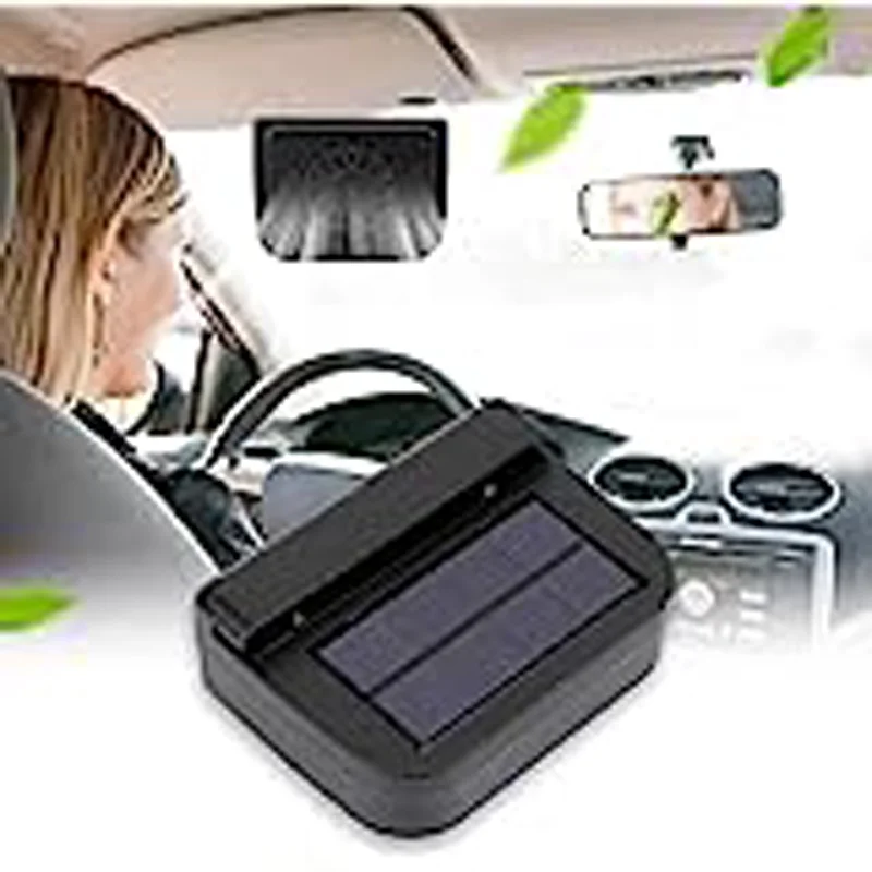 Solarbetriebener Auto-Lüfter, Mini-Deckenventilator mit Fensterpaneel, Belüftungssystem, Kühlerlüfter, Frischluft-Ein- und Heißluft-Ausgang