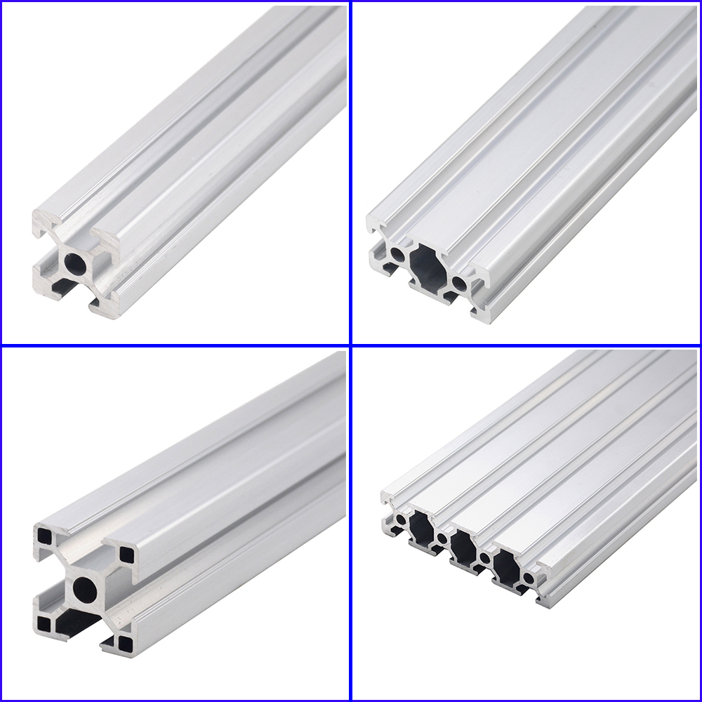2020 2040 3030 2080 โปรไฟล์อลูมิเนียม 100 200 300 350 400 450 500 550 600 mm Linear Rail Extrusion Extrusion CNC 3Dชิ้นส่วนเครื่องพิมพ์