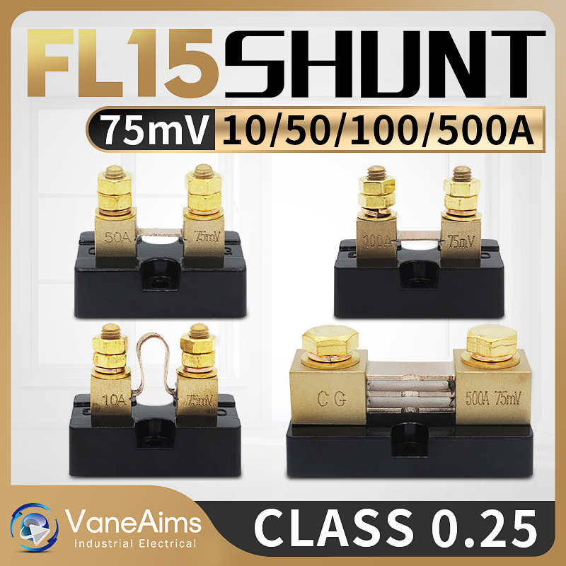 FL-15 medidor de corrente dc shunt vanenaims 5a 10a 20a 50a 75a 100a 300a 400a 500a 600a 50mv 75mv 100mv resistor de derivação de amperímetro analógico