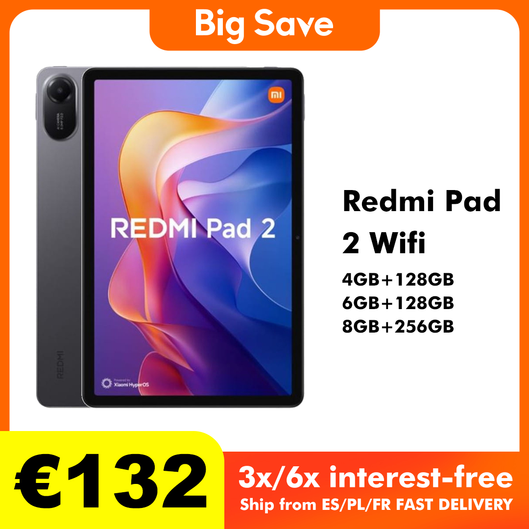 Tablette PC Xiaomi Redmi Pad 2 4 Go/128 Go 6 Go/128 Go 8 Go/256 Go UE Batterie 9000 mAh 11 pouces 2,5 K WiFi Version mondiale