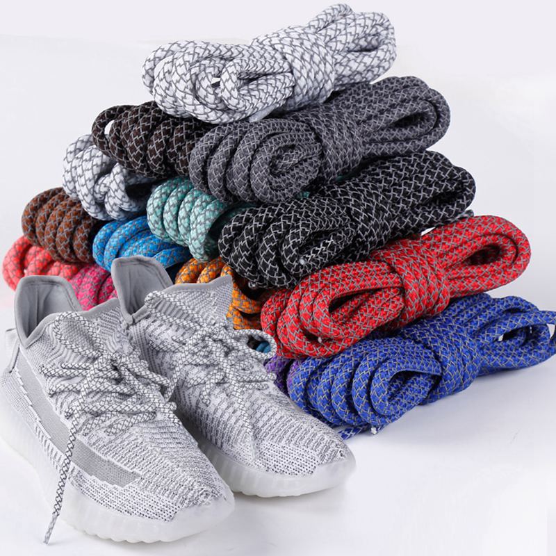 1 paire de lacets ronds de qualité supérieure 3M lacets de chaussures réfléchissants 350 Yeez lacets Sneaker lacet 700 gypsophile 19 couleurs