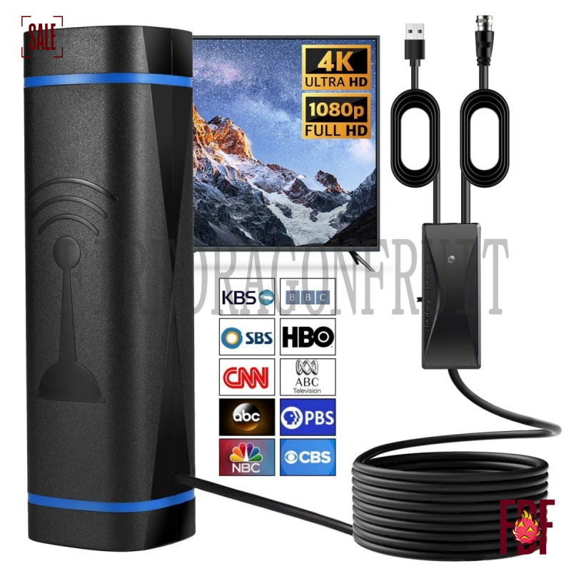 Antena de TV Digital DVB-T2 4K 1080P de Largo Alcance (50-80 Millas) para Interiores y Exteriores, Universal, Gran Venta 2024