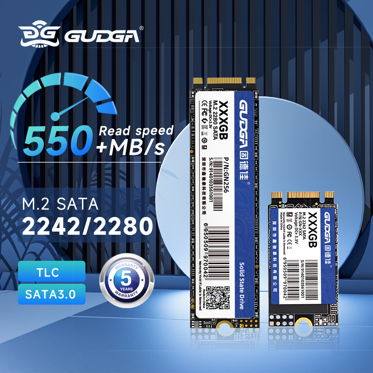 GUDGA SSD 240gb M2 128gb 500gb 1tb SATA NGFF M.2 SSD 2242 2280 256GB 1TB M.2 512GB SSD wewnętrzny dysk twardy do laptopa/komputera stacjonarnego/komputera m2 ssd sata