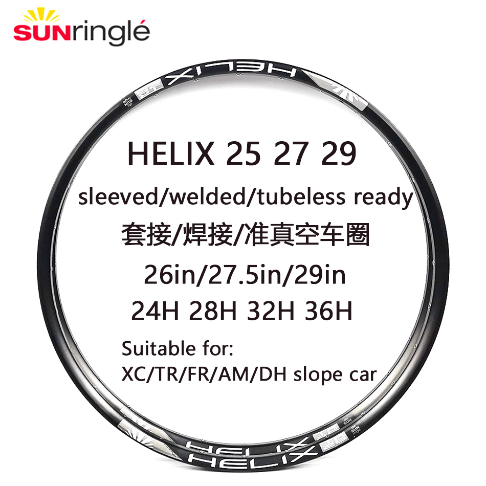 Sunring – jante de vtt TUBELESS TR25 TR27 TR29 26 27.5 29 pouces