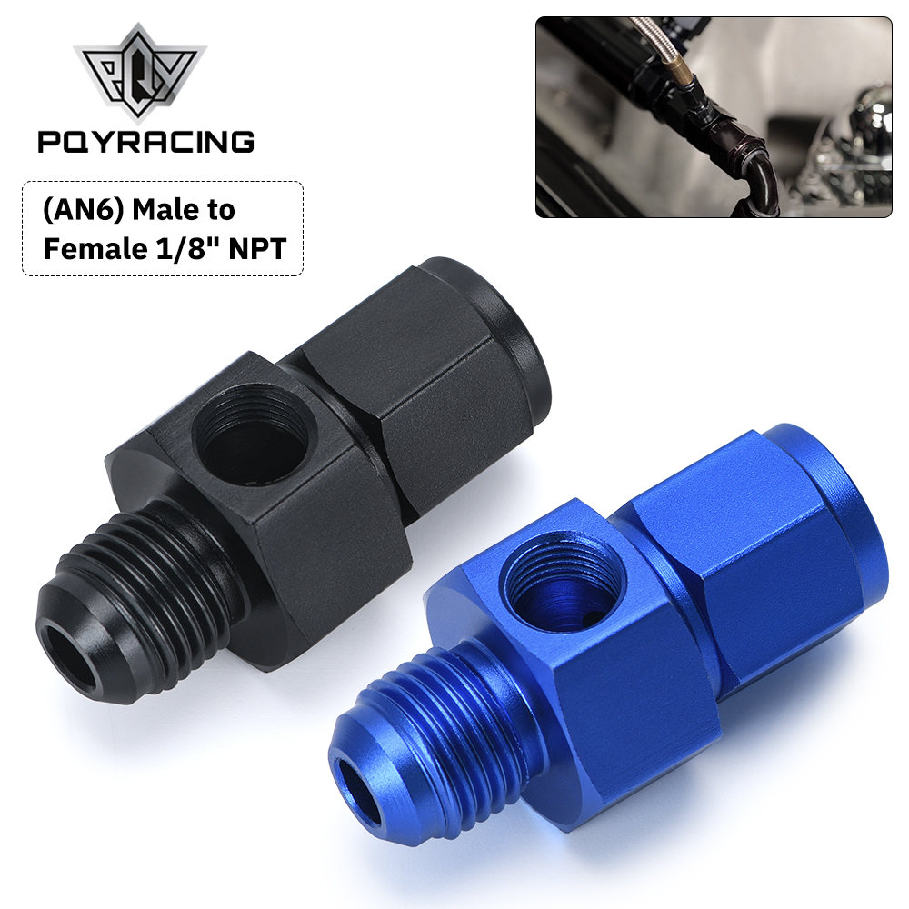 PQY - Nuevo AN-6 (AN6) Macho a Hembra 1/8" NPT Gauge / Sensor Adaptador de puerto lateral PQY-SL9192-06