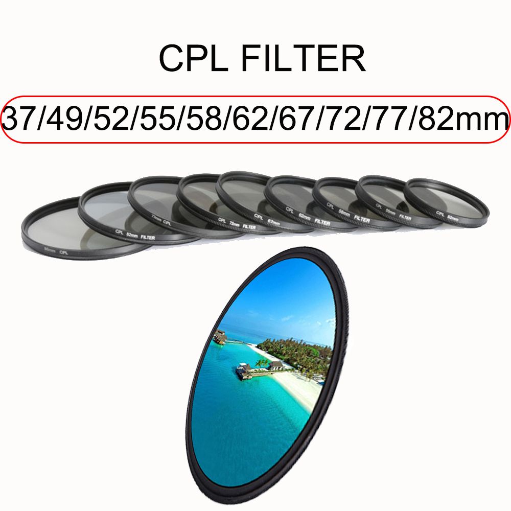 Поляризационный Круглый фильтр CPL 37/49/52/55/58/62/67/72/77/82 мм для Canon Nikon DSLR фотокамера поляризационный фильтр для объектива