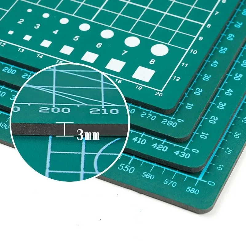 Cutting Mat A4 /A5 Art Engraving Board Plastic Cutting Board Ruler with Graduations Specialized Educational Supplies for Exams
