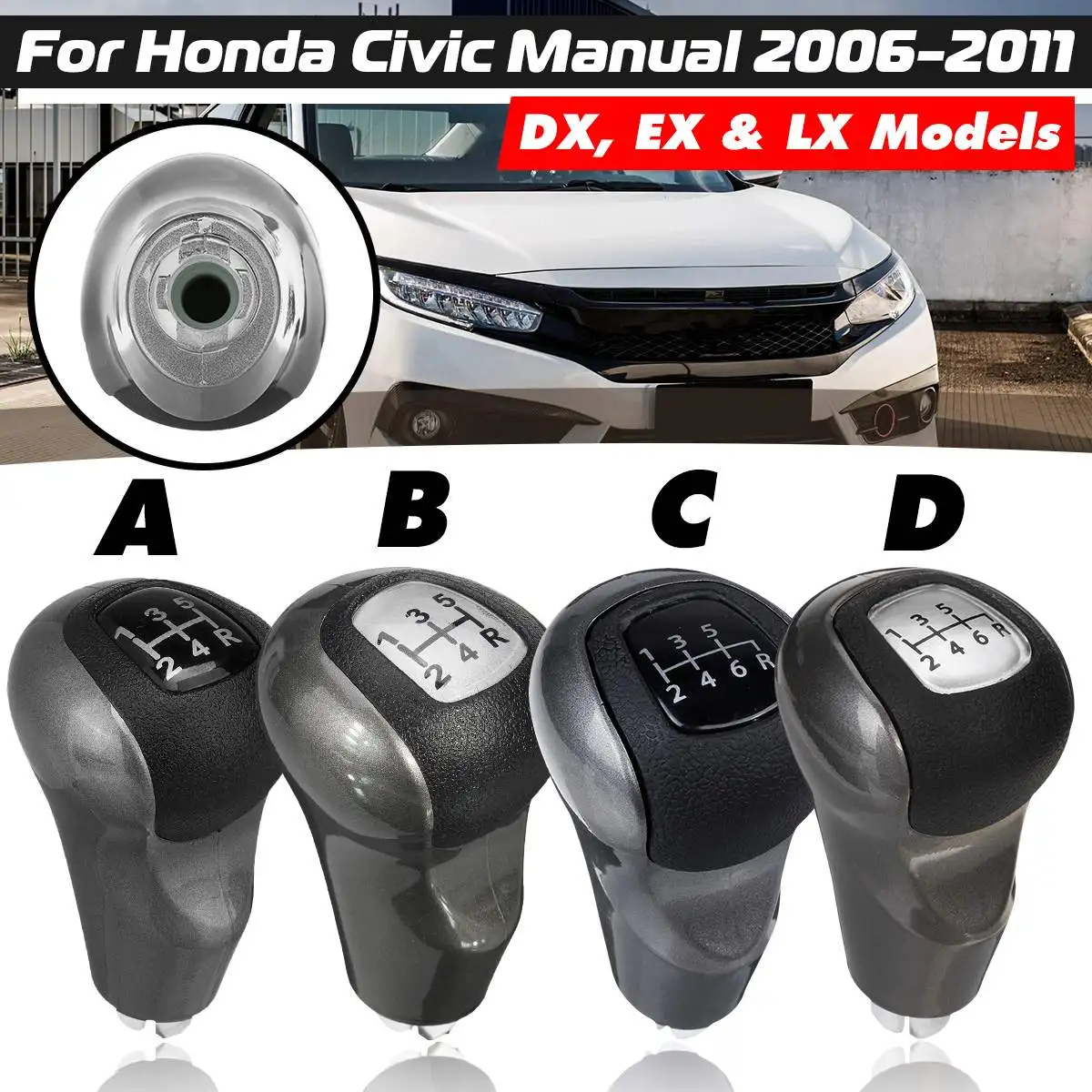 Рукоятка рычага переключения передач 5/6 скоростей для Honda Civic DX EX LX 2006-2011 54102-SNA-A01