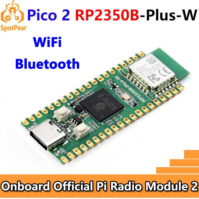 Raspberry Pi Pico 2 RP2350 RP2350B-Plus-W Entwicklungsboard WiFi Bluetooth Radiomodul 2