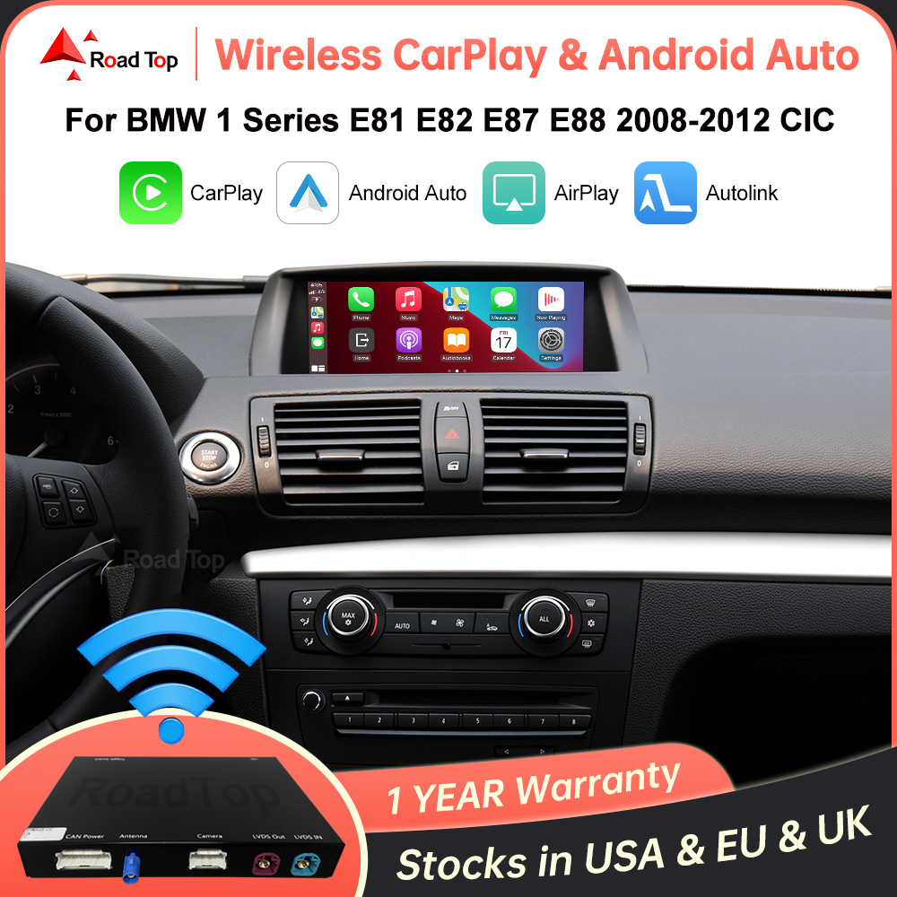 Kabelloses Carplay für BMW Cic System 1 series e81 e82 e87 e88 2013-2017 mit Android Auto Mirror Link Airplay Auto Play Navigation
