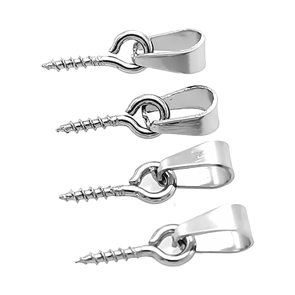 20pcs Gold Stainless Steel Screw Eye Pin Bail Top Drilled Beads End Pendant Charms Connector Dangle Charm for Jewelry Making DIY