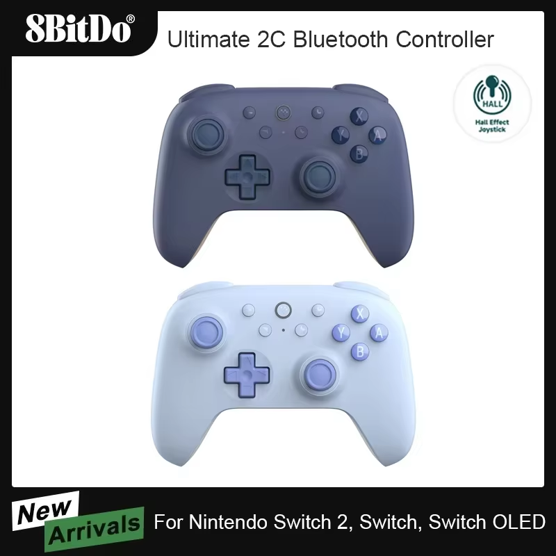 Controlador Bluetooth 8BitDo Ultimate 2C para Switch 2 Gamepad inalámbrico con Joystock de efecto Hall para Nintendo Switch, consola OLED