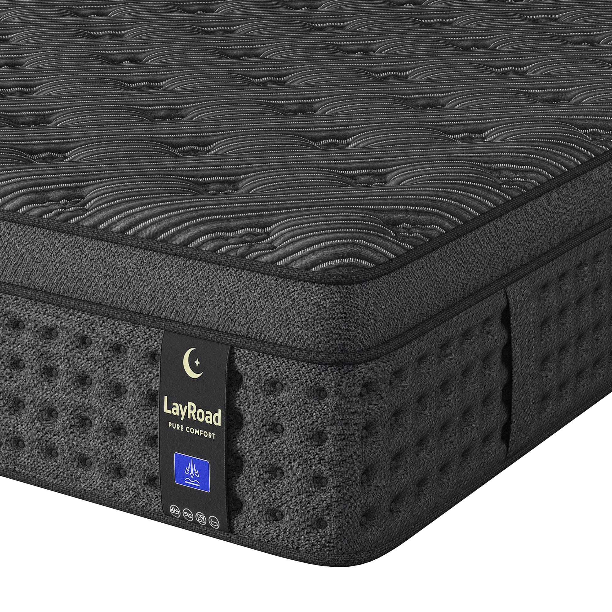 LayRoad 12/14Inch Memory Foam Spring Mattress Single/Double/Queen/King Sizes Boxed Mattress Medium Firmness Pressure Relief