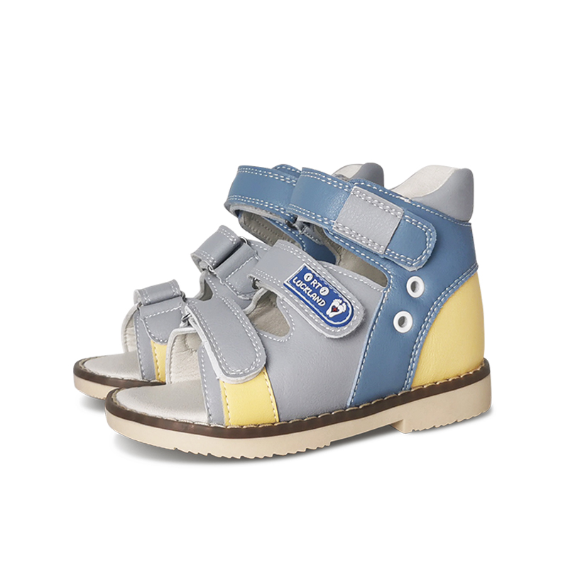 2025 Ortoluckland Orthopädische Schuhe für Kleinkinder für Kinder, Sommer-Ledersandalen, Zehenspitzen-Flatfoot-Schuhe mit Fußgewölbeunterstützung, Größe 20–33