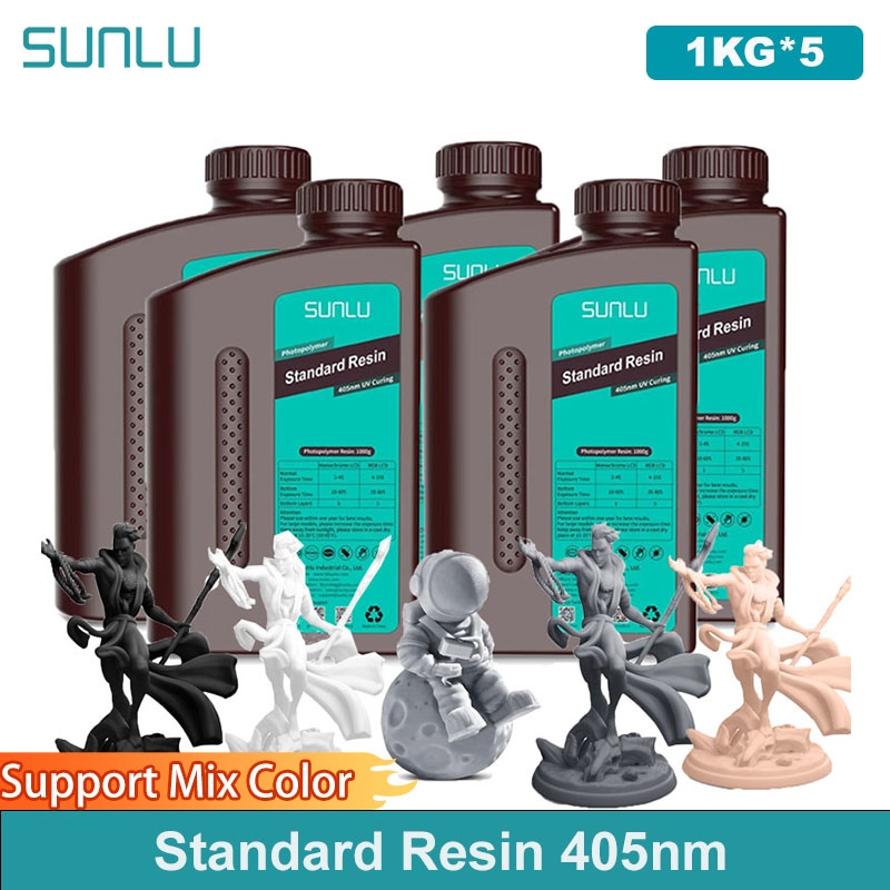 SUNLU 5KG résine Standard 405nm LCD imprimante photonique durcissement bonne précision Surface lisse faible odeur modèle Garage Kit impression
