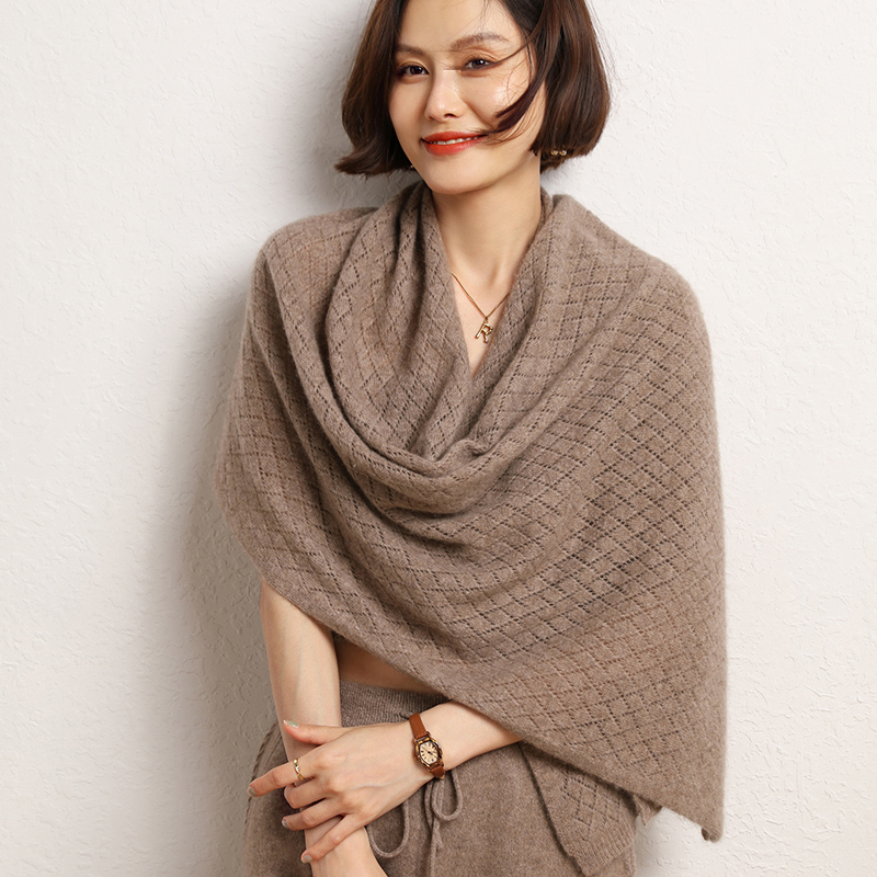 Nouvelle collection automne hiver 100%, écharpe tricotée en cachemire pur pour femmes, couleur unie, Poncho chaud mode Capes pour femmes, écharpes de haute qualité