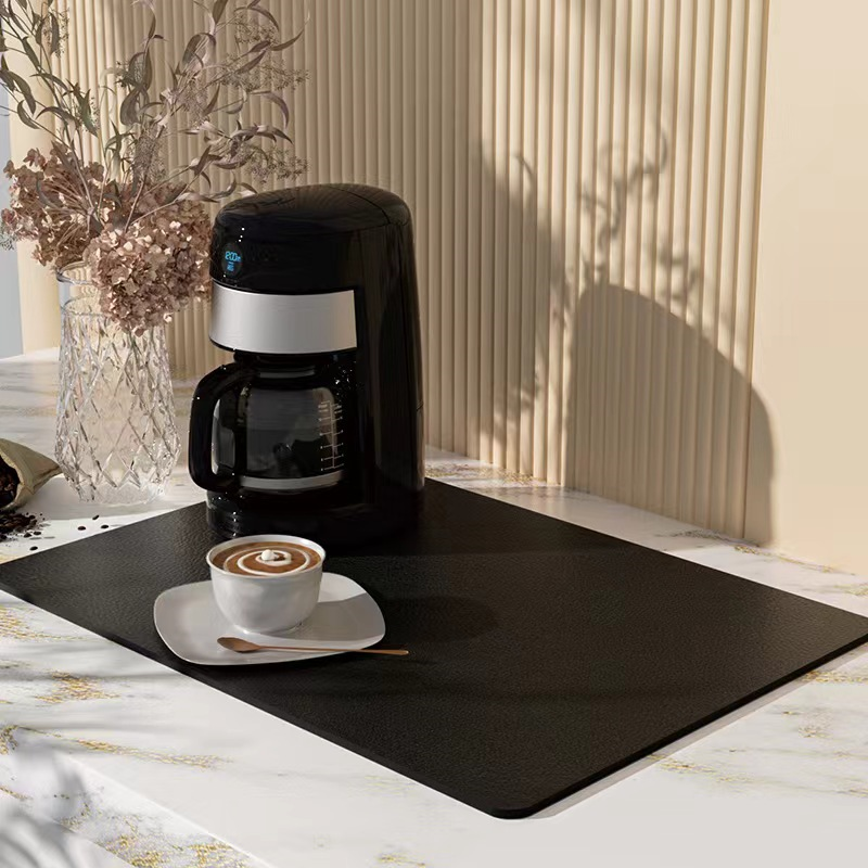 VIKAMA 30X40CM Tovagliette da caffè in diatomea Tovagliette da tavolo individuali Tovagliette da tavolo da cucina Tappetino assorbente Mini tappeto