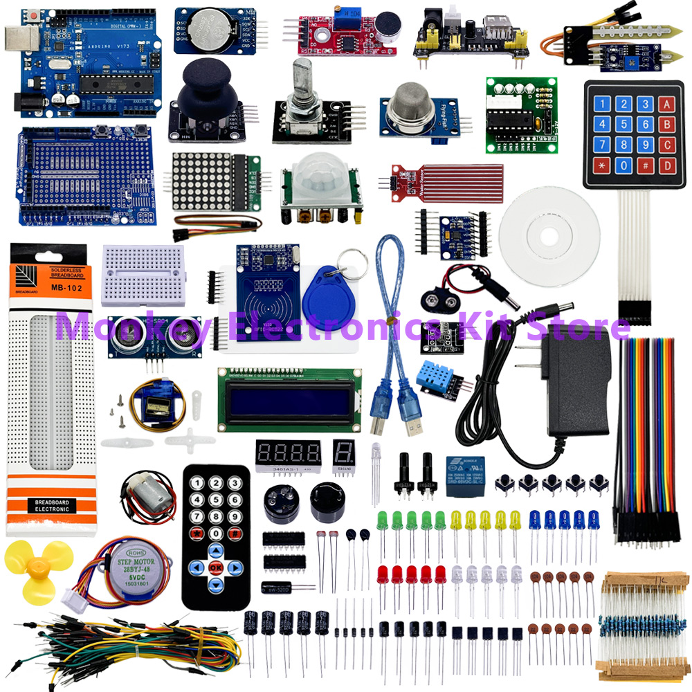 Volledige versie Starter Learning Kit voor R3 Board Programmering Project DIY Elektronica Laboratorium Smart Beginner Kit voor R3 IDE