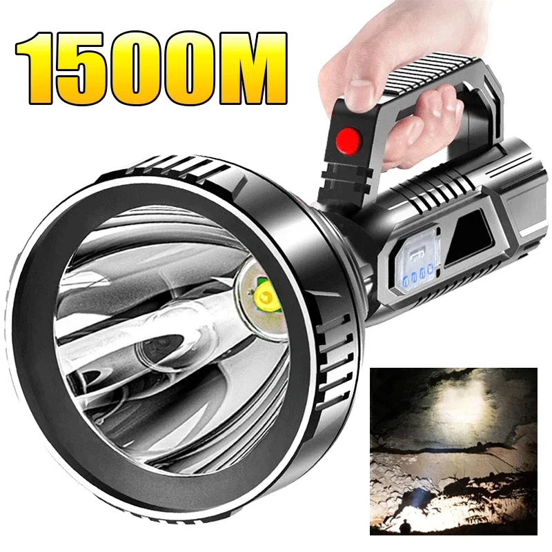 Neue High Power LED Taschenlampe Wasserdichte Angeln Laterne Taschenlampe USB Aufladbare Leistungsstarke Scheinwerfer Suchscheinwerfer Camping Lampe