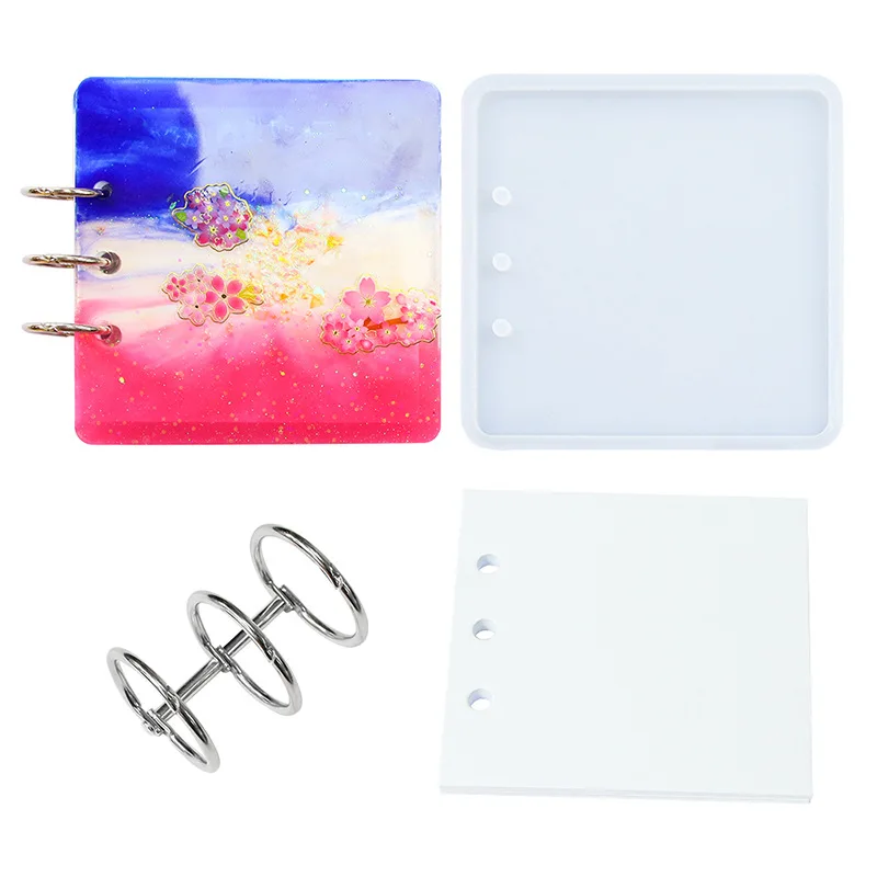 Square Full-Featured Notebook Resin Casting Molds Kit for Resin 4 Inches Square Book Cover Perfect Kit for DIY Epoxy Resin