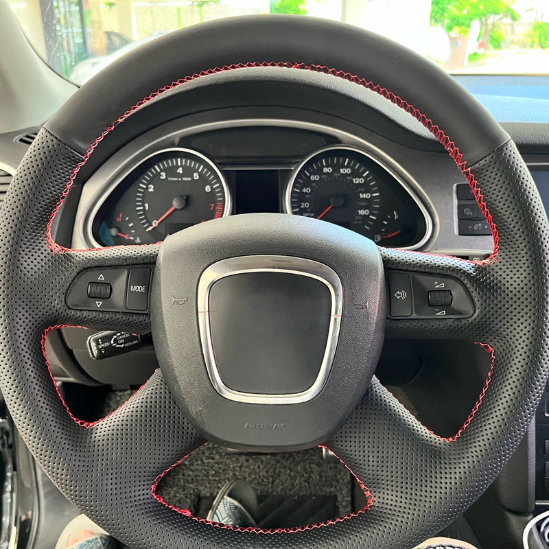 Antislip Kunstleer Auto Stuurwiel Braid Cover Voor Audi A3 (8P) Sportback A4 (B8) Avant A5 (8T) A8 (D3) A6 (C6)