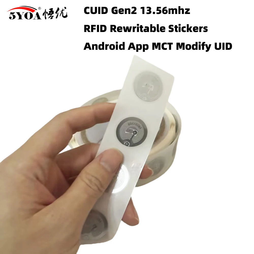 5YOA CUID Gen2 Tag elettronico Riscrivibile Smart Key NFC Clone Token ISO14443 Adesivo modificabile IC 13.56Mhz RFID Replica Badge