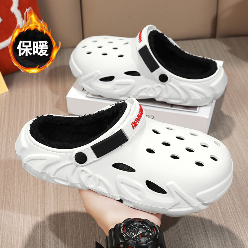 Zuecos de piel de felpa para invierno, zapatillas para hombre y mujer, pantuflas peludas cálidas para parejas, zapatos de algodón concisos para interiores, chanclas informales esponjosas