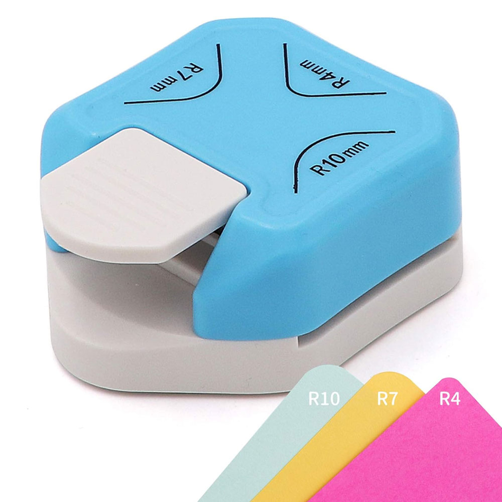 Redondeador de esquinas 3 en 1, cortador de esquinas R4/R7/R10, adecuado para manualidades en papel, laminación, corte de fotos, tarjetas y creación de álbumes de recortes.
