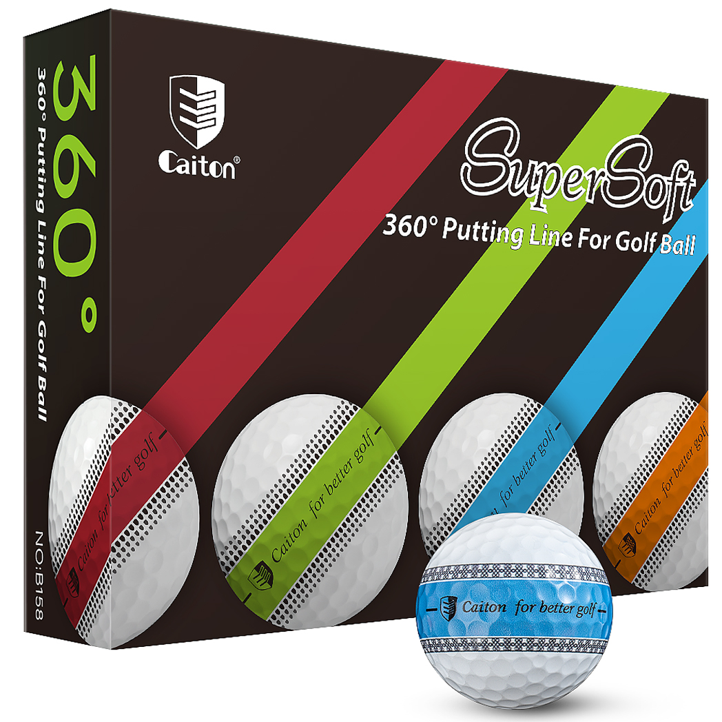Caiton 12/3 stuks 3-laags PU-golfbal met putter, 360 °   Precisie stabiele schietlijn, verbetering van de nauwkeurigheid en stabiliteit
