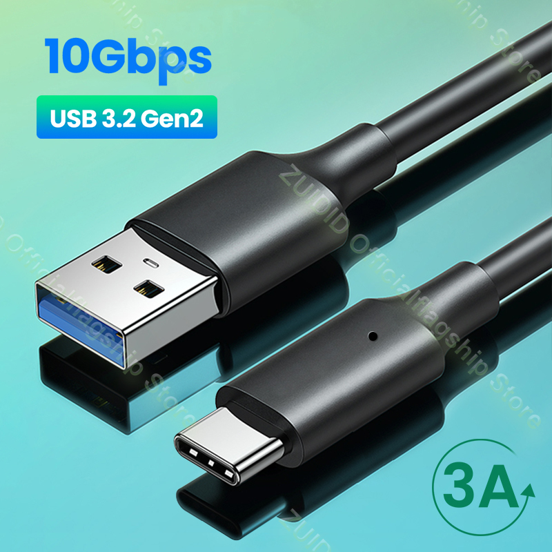 10Gbps USB3.2 ไปยัง USB Type C SuperSpeed Data Cable สําหรับ SSD M2 Enclosure NVME M2 3A Fast ชาร์จประเภท C สําหรับ Samsung Xiaomi