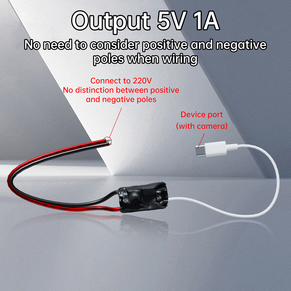 AC 220V To DC 5V 1A 2A Power Transformer Portable Small Camera WiFi Monitoring Adapter TYPE-C USB Power Supply Transformer