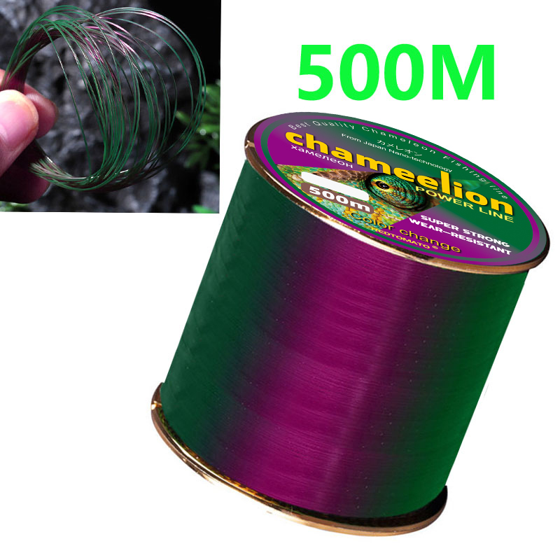 REDTOMATO 500m/1000m Línea Camaleón que Cambia de Color con Recubrimiento de Fluorocarbono, Monofilamento de Nylon, Línea Líder para Carpa, Equipo de Pesca