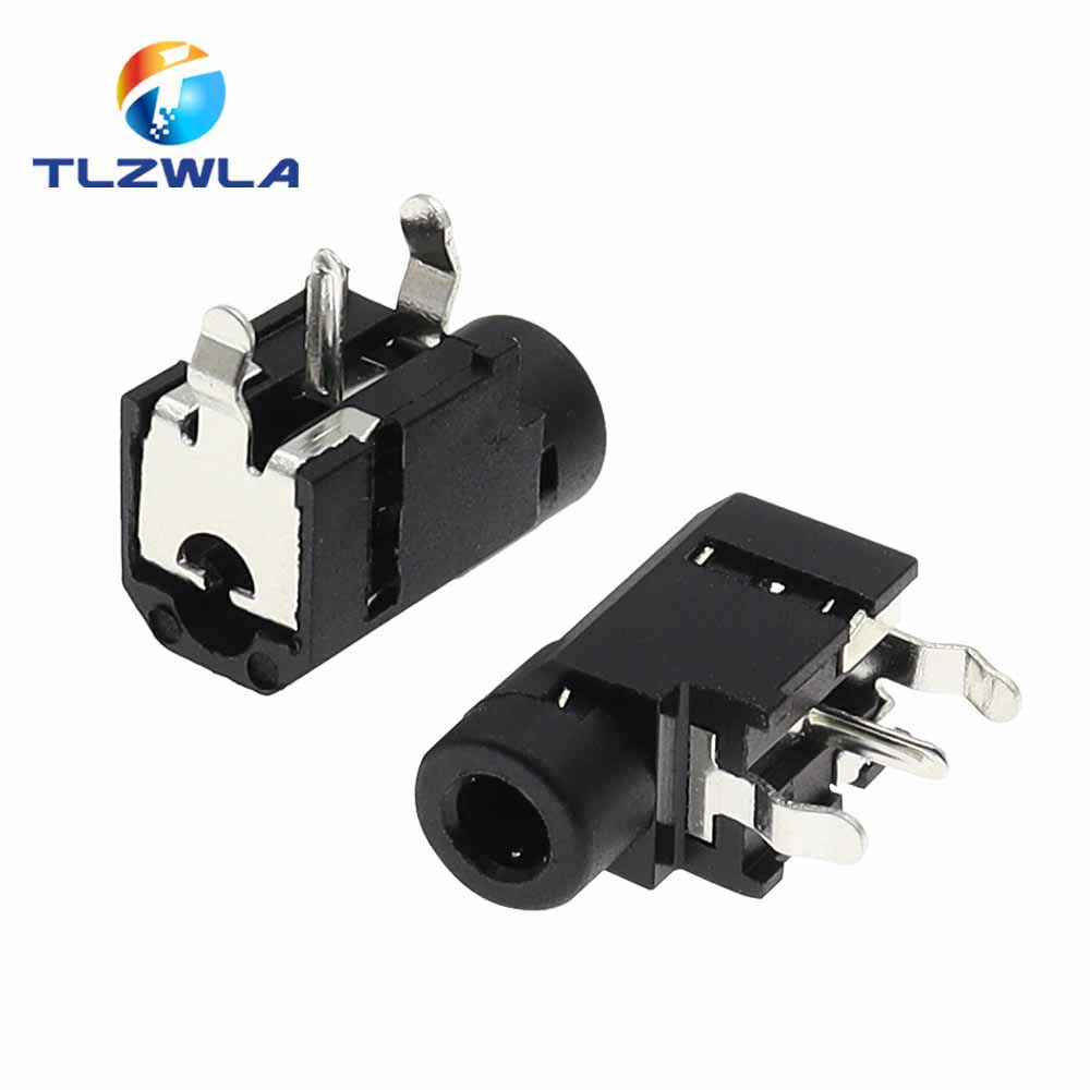10 Uds PJ-314A 3,5 Mm doble canal, toma de auriculares de Audio estéreo PJ-314 conector de Audio mono canal de 3 pines