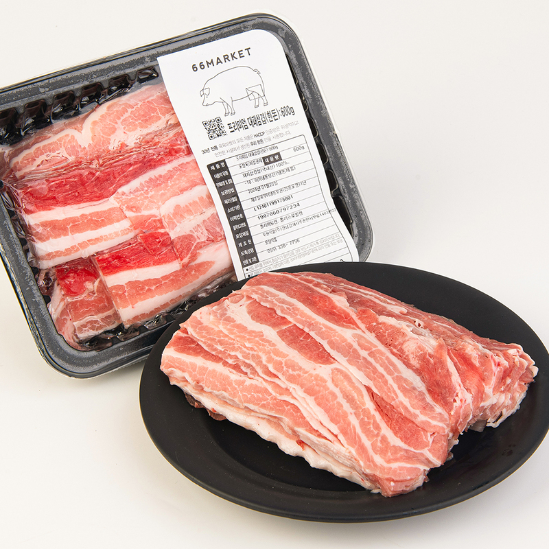 잡내없이 담백한 국내산 한돈 냉동 대패 삼겹살600g+600g