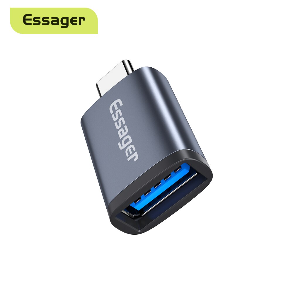 Adattatore Essager OTG tipo C USB 3.0 tipo C convertitore USB C maschio a USB femmina per connettore Macbook Xiaomi Samsung S20 USBC OTG
