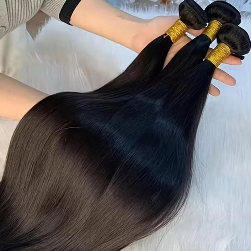 40 42 Inch Lange Rechte Menselijk Haar Bundels Natuurlijk Braziliaans Maagdelijk Haar 1/3/4 Bundels Haar Extensions Dubbele Weft Nat En Golvend