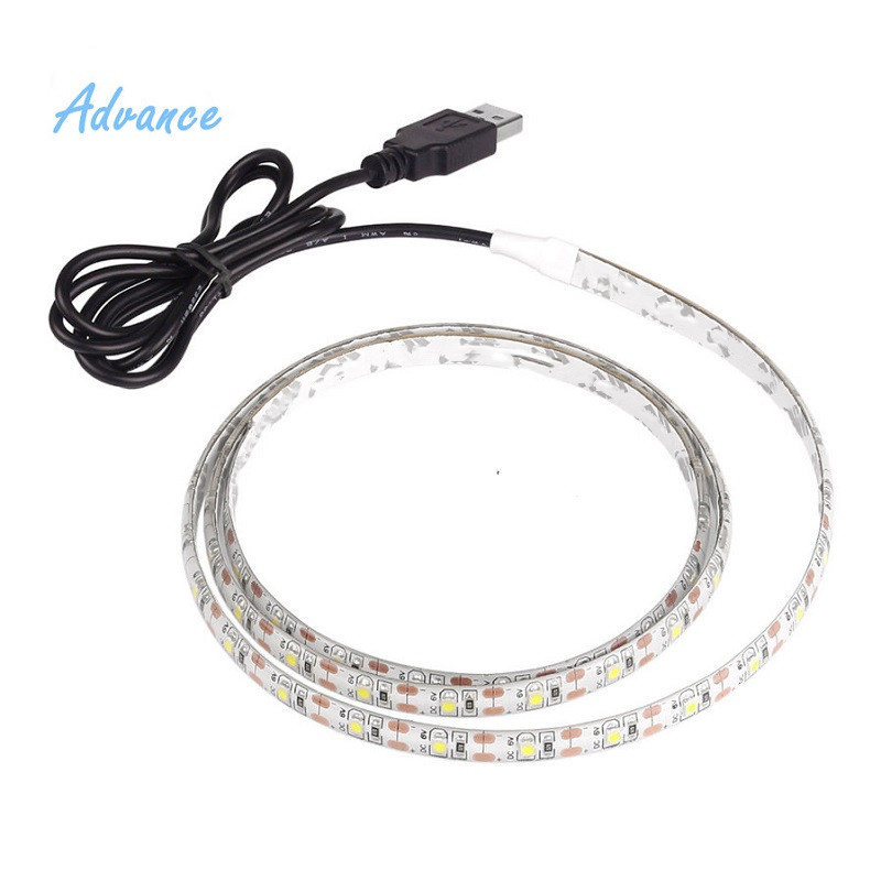 Tira de luces LED USB de 5M, 5V, 3528, 1 metro, 5 metros, blanco frío cálido, rosa, verde, azul, rojo, cinta SMD, luz para gabinete de techo, resistente al agua