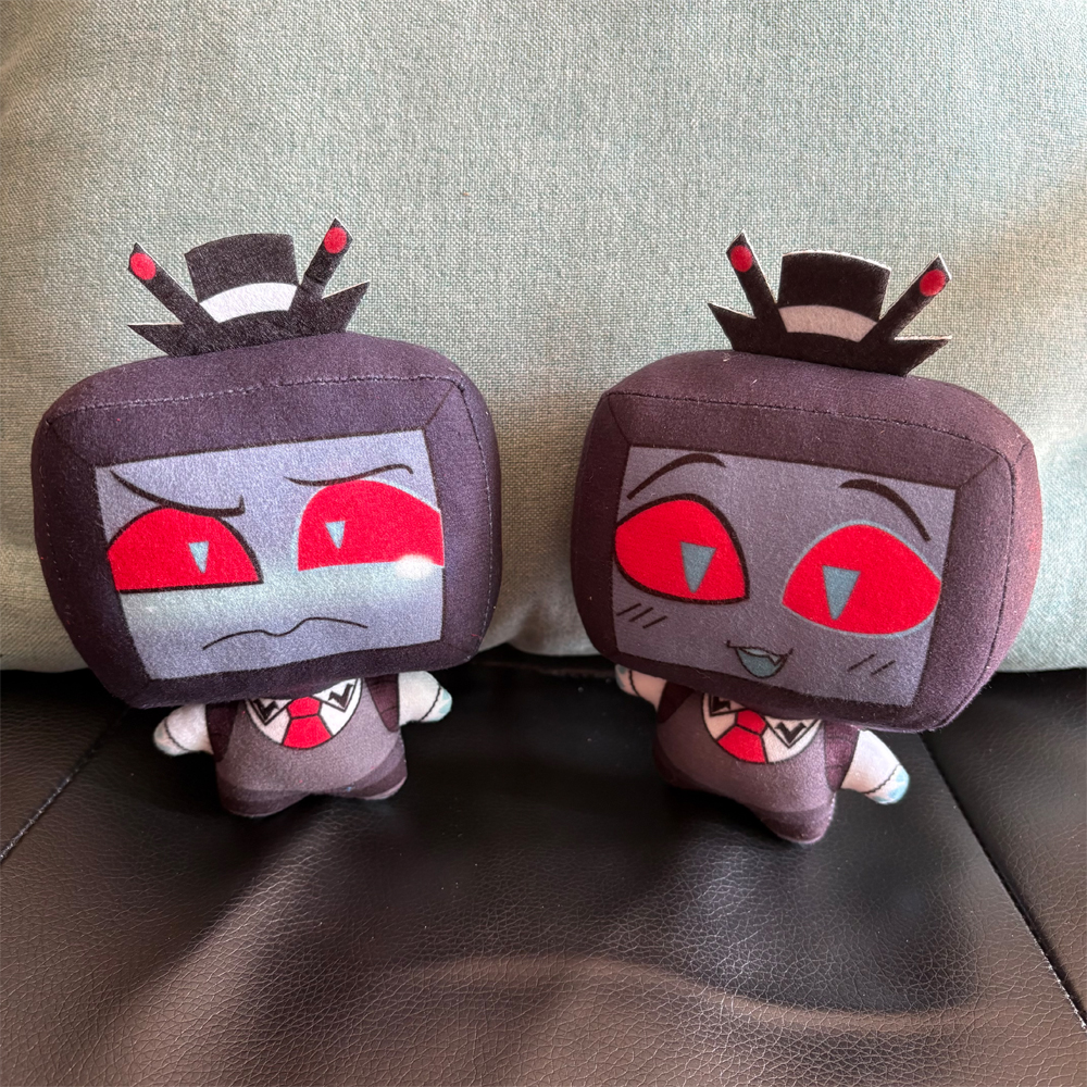 Lovely Cry or Smile Style Anime 3V Vox Plüschtier Tasche Schlüsselanhänger Lustige Animation Hazbin Hotel Charakter Figur Plüschtier Anhänger Puppe