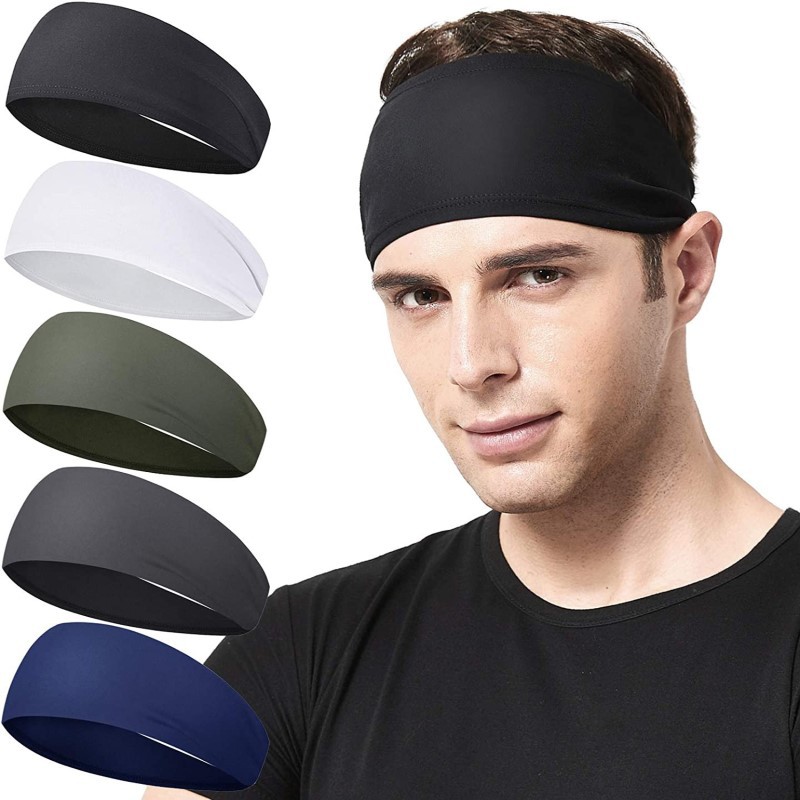 Sport-Stirnband Lauf-Fitness-Schweißband Elastisches Absorbierendes Schweißband für Radfahren Joggen Tennis Yoga Gym Kopfband Haarband für Männer und Frauen
